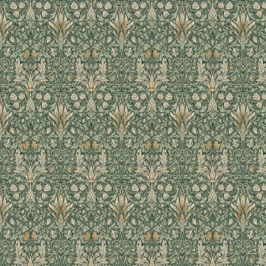 200 x 135cm  William Morris  Tablecloth.   RECTANGLE  Snakehead Green