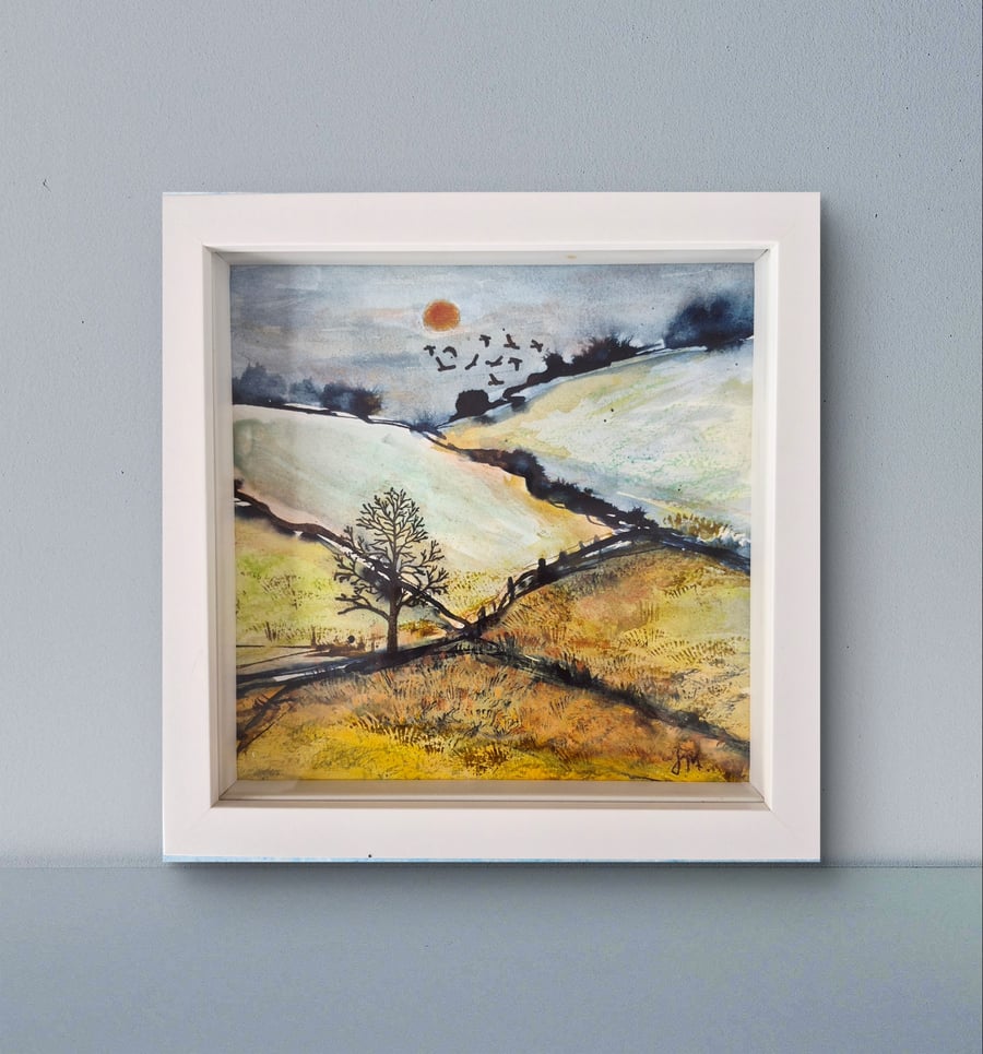 "Winter wonderland" is a landscape painting 