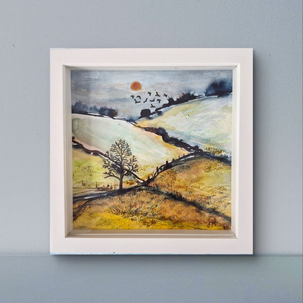 "Winter wonderland" is a landscape painting 