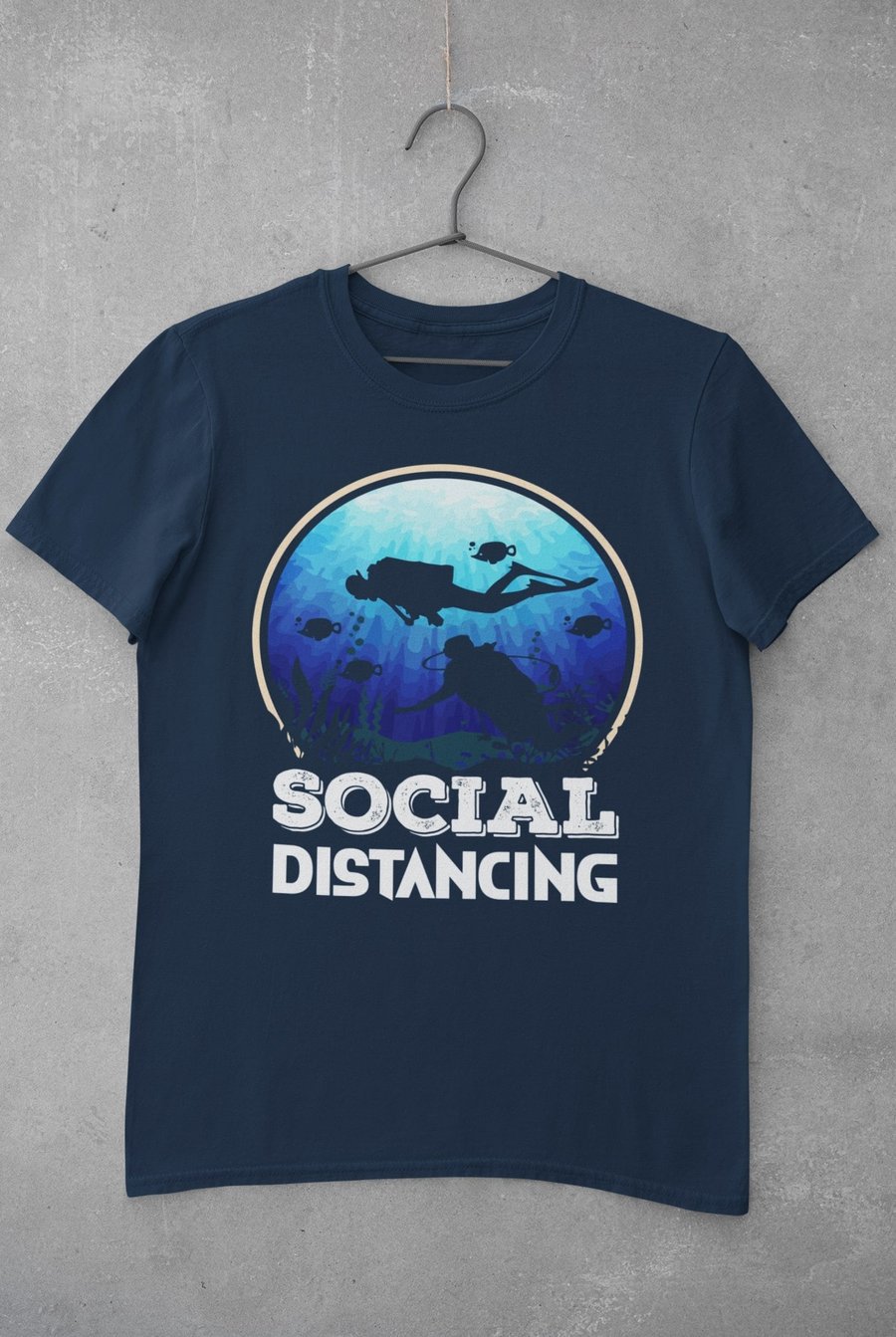 Scuba Diving T Shirt Social Distancing funny diving gifts DV2