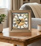 Vintage Style Steam Thresher Harvest Scene Wooden Wall Clock -Handmade 8x8"