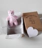 Tiny ted in a box, letterbox gift 'random act of tiny furry kindness'