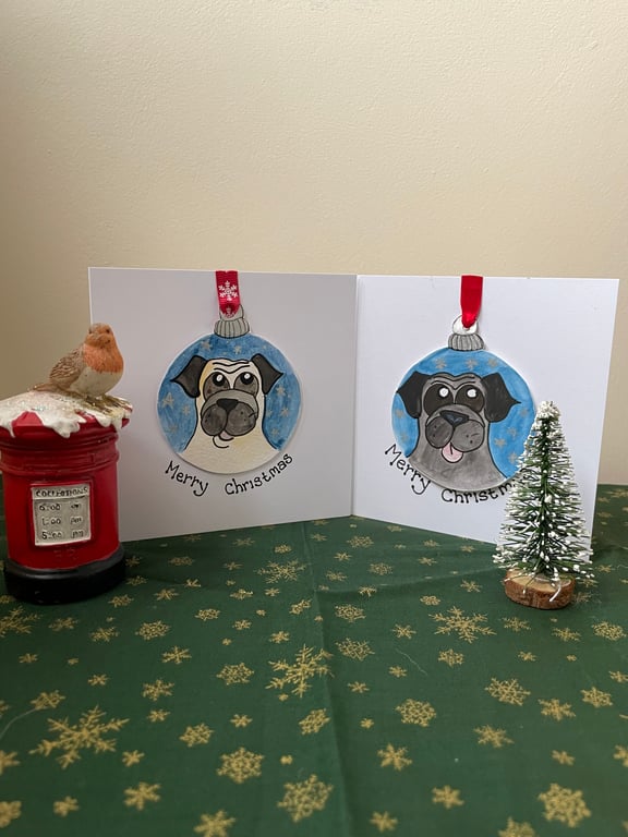 Pug bauble- starry