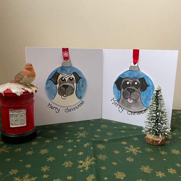 Pug bauble- starry