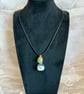 Handmade Mermaid Potion Bottle Necklace – Ocean Glass Pendant with Green Shell  - Image 6