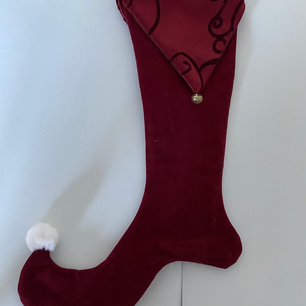 Jester velvet Christmas Stocking