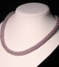 Pink and Silver Netted Necklace - Image 3