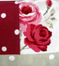 Large Make up Bag with Roses and Polka Dots - Image 4