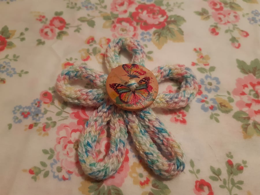 Multicoloured Flower Brooch 2