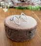 Silver Navette Stud Earrings - Image 6