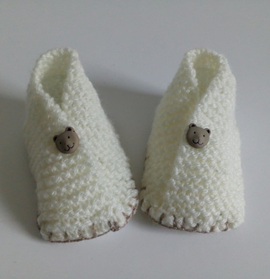 0-3 months, babies, bootees, booties, newborn, baby gift, cream