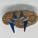 Lightning Recycled Gift Tin Earrings on Silver Hooks