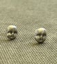 Frozen Charlotte Doll Face Silver Stud Earrings - Image 4