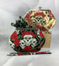 Skulls medium clutch bag, Gothic kiss clasp bag, Detachable strap, 2 options - Image 1