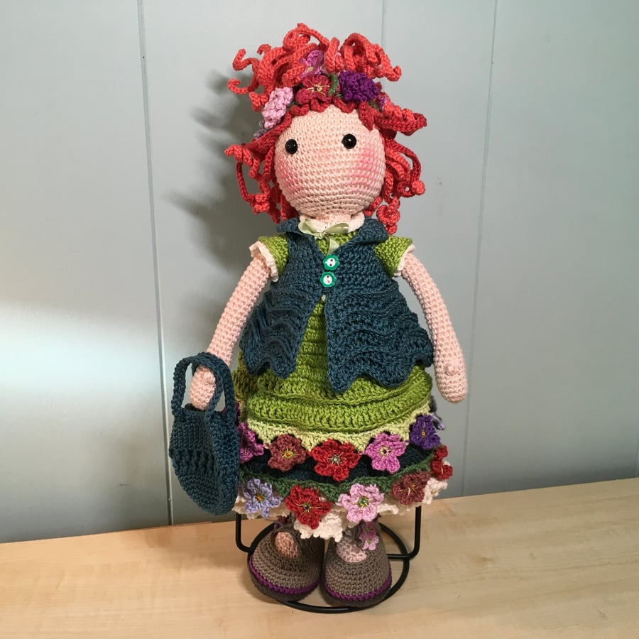 Collectable Art Doll. Crocheted Amigurumi Doll for Over 14’s. 