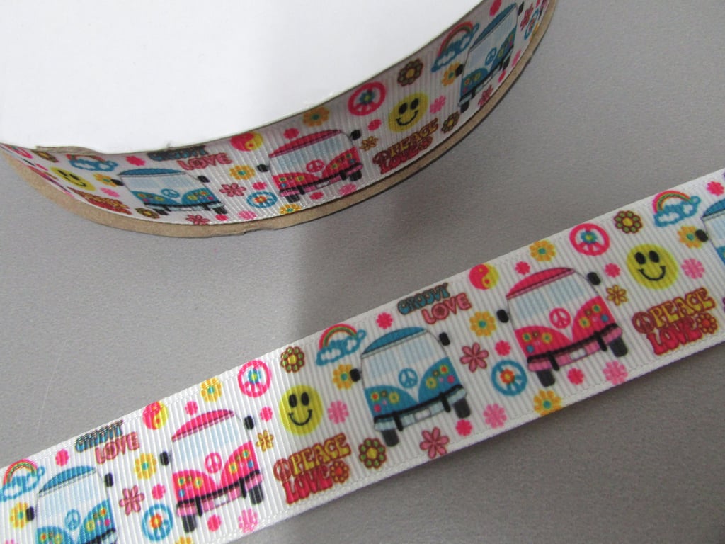 Campervan Grosgrain Ribbon x 1 metre