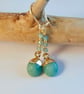Teal Mountain Jade & Apatite Earrings, Birthday, Anniversary, Gifts For Her - Image 5