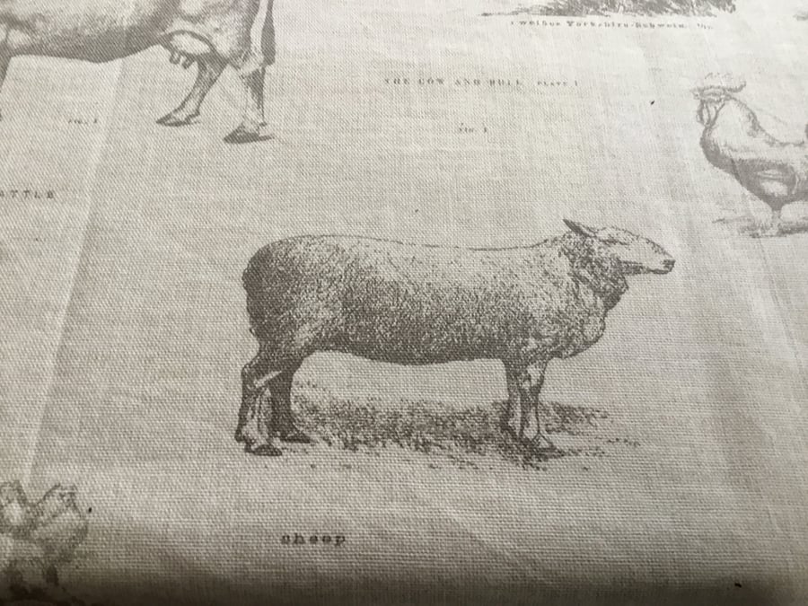 1 metre of farmyard fabric by Longbone.co.uk