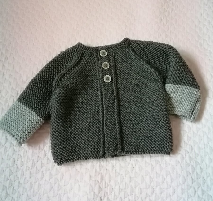 Hand knit baby cardigan 