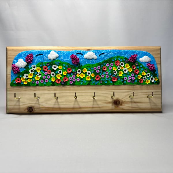 Large 'Flower Meadow' key hook