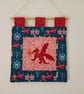Nursery Wall Art - Dragon Mini Quilt Banner - can be personalised