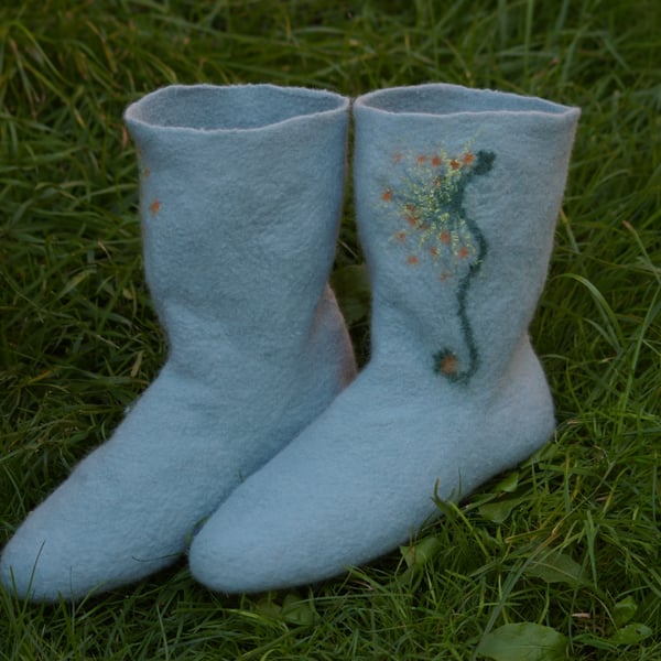Handmade Felted Merino Wool Socks – Size EU 38