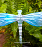 Handmade Fused Glass Dragonfly Garden Stake “Daphne “ - Image 3