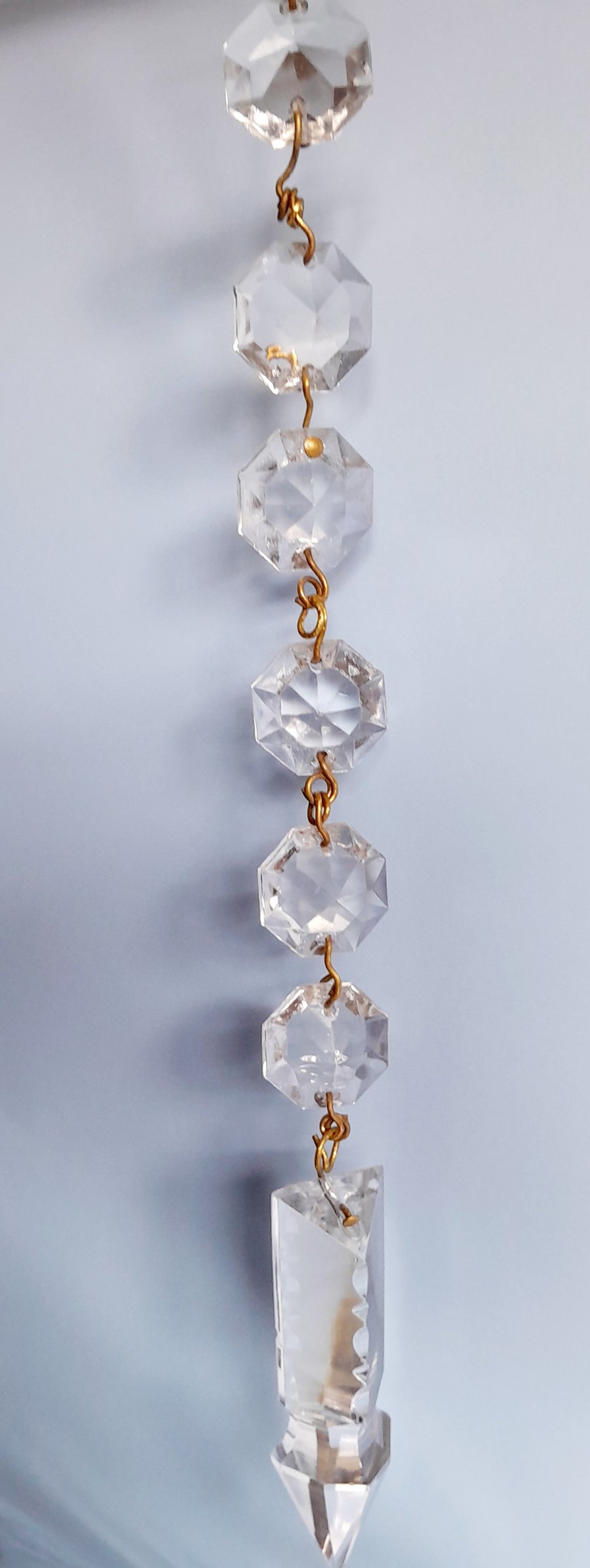 Vintage Chandelier octagons and pendent
