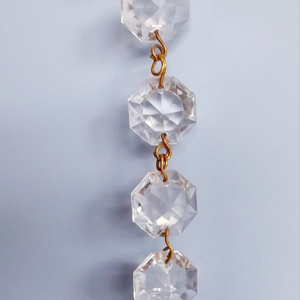 Vintage Chandelier octagons and pendent
