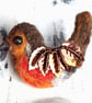 Robin Needle Felted Brooch Pin - Image 4