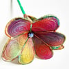 Rainbow Textile Art Flower