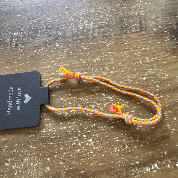 Handmade Colorful Braided Friendship Bracelet - Adjustable Woven 