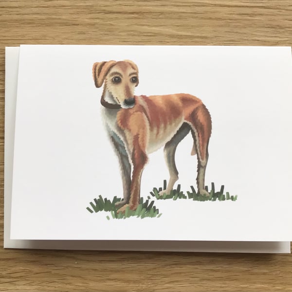 Lurcher Blank Greeting Card