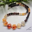 Designer Carnelian & Pietersite Necklace