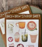 Drink Sticker Sheet, Beverages, Soft Muted Stickers, Journalling, Beverages, Tea - Image 3