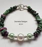 Ruby Zoisite & Shell Pearl Bracelet  - Image 3