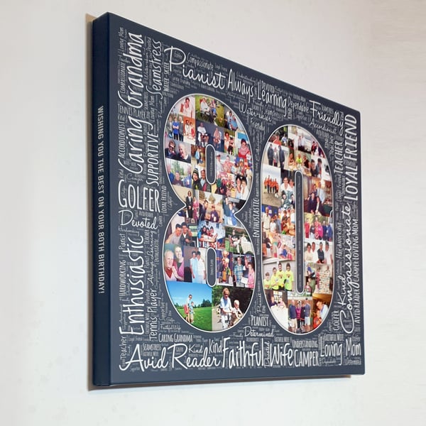 Text Word Name Collage with Word Art Text- Personalised Gift - Birthday Gift