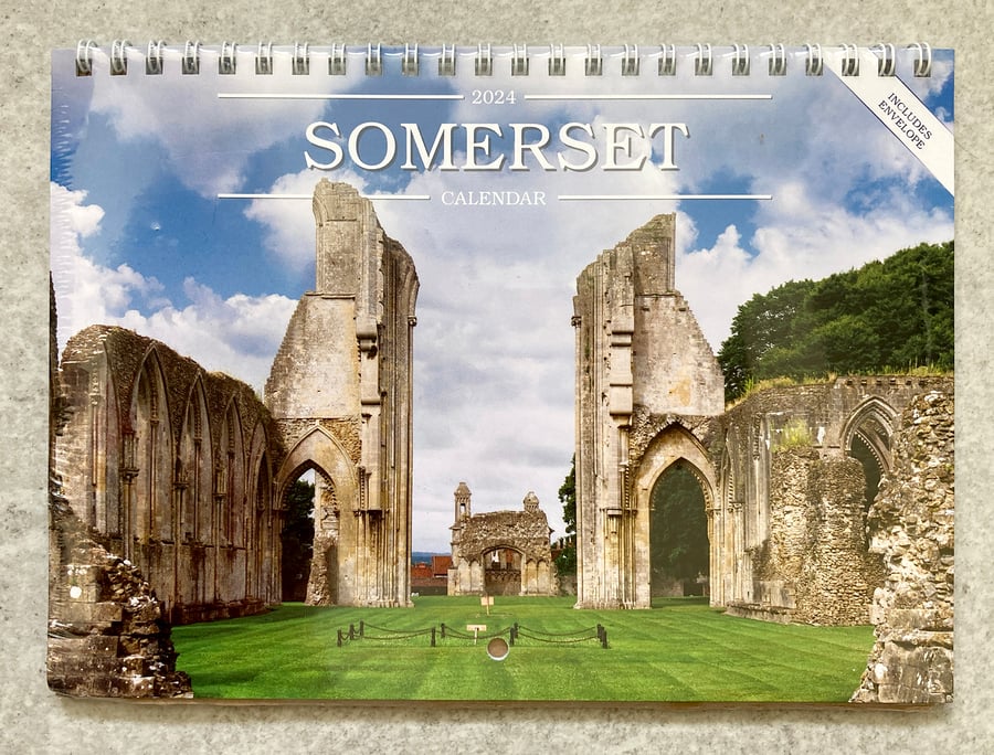 2024 A5 Wall Calendar Somerset English landscapes countryside views scenery UK