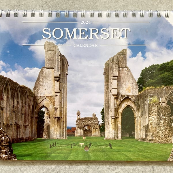 2024 A5 Wall Calendar Somerset English landscapes countryside views scenery UK