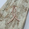 Hammered Copper Pendant Necklace - UK Free Post