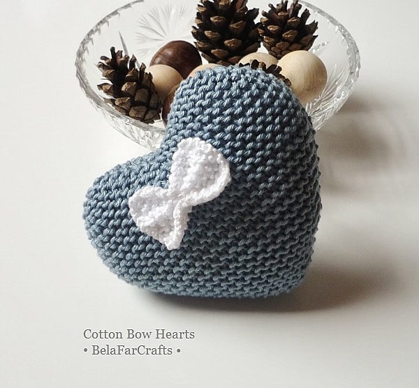 'Something blue' - 2nd wedding anniversary gift - Cotton Bow Hearts  