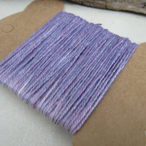 15m Naturally Dyed Cochineal Lilac Fine Cotton Perle Embroidery Thread
