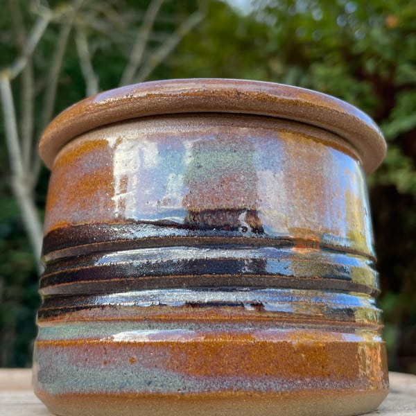 Stoneware Wheel Thrown Pottery Butter Keeper