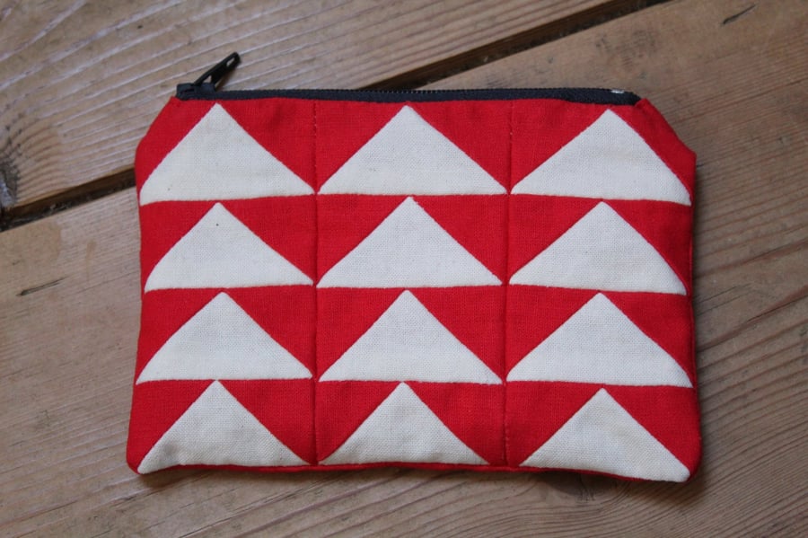 Small Flying Geese Patchwork Zip Purse