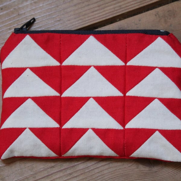 Small Flying Geese Patchwork Zip Purse