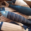 Three fabric fish