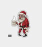 Unique Funny Christmas Sticker Xmas Decal For Adults - Tired Santa