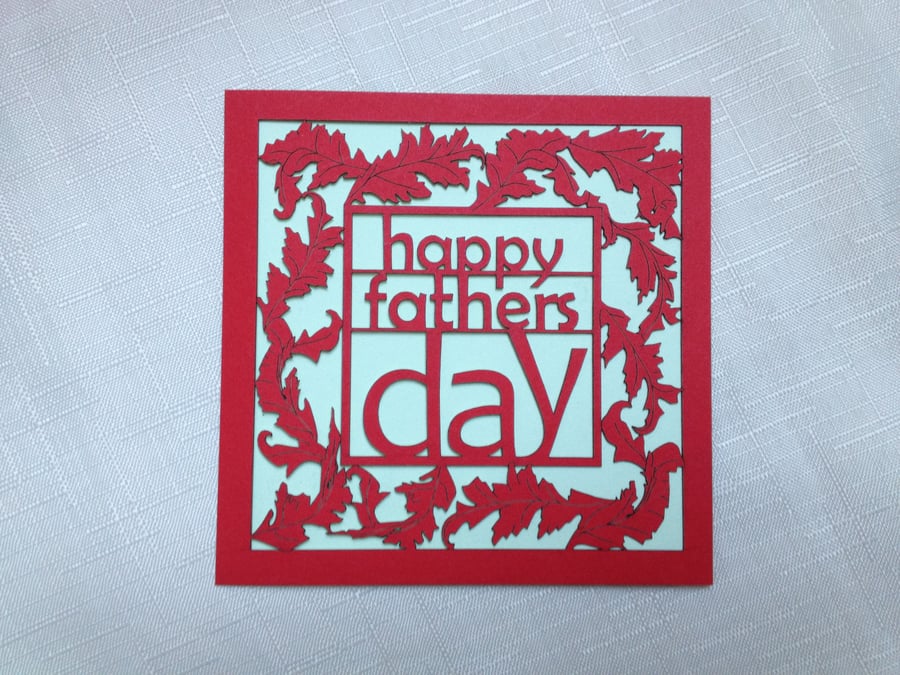 Laser cut Father's Day card