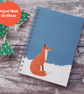 Snowy English Fox Notebook - Image 1