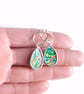 Boatite earrings - reversible drops on hoops - Image 3